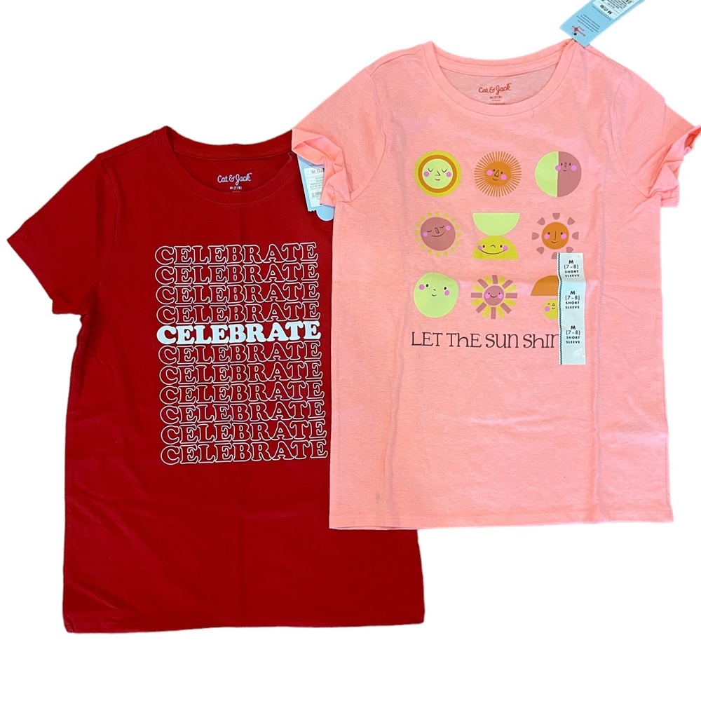 NWT Girls 7/8 Cat & Jack T-Shirts